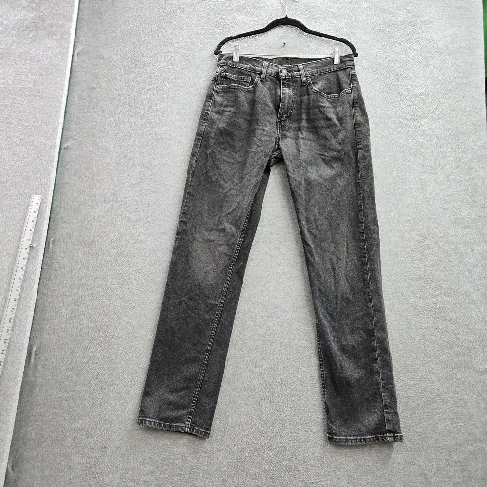 Levi's 505 Men Jeans 31X32 Gray Denim Regular Fit Straight Leg 31